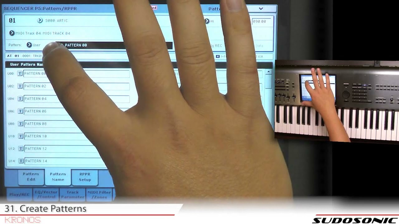 Korg Kronos Video Tutorial - 31: Creating Patterns