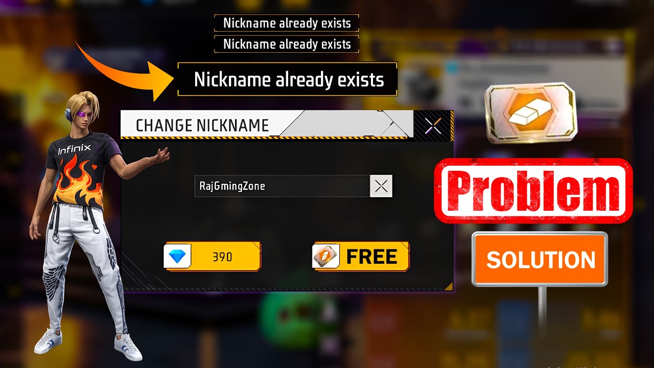 Nickname Already Exists Problem in Free Fire 😱 | How To Fix Nickname Already Exists Problem 2026