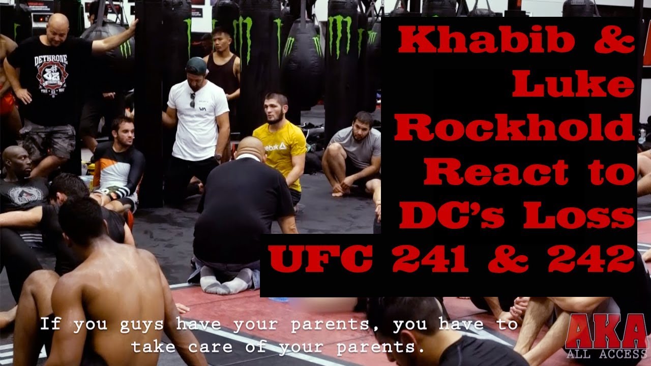Khabib & Luke Rockhold React to Daniel Cormier's Loss to Stipe Miocic UFC 241