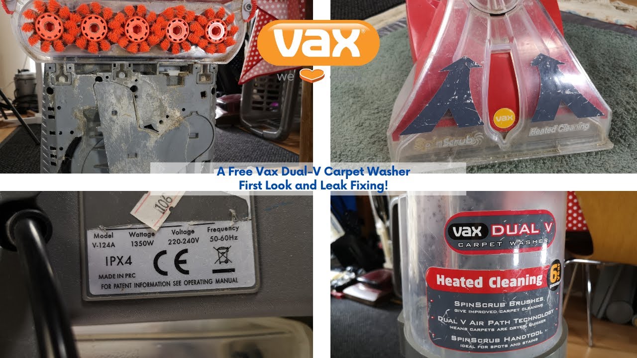 A Free Vax V-124A Dual V Carpet Washer! First Look, fixing a leak!