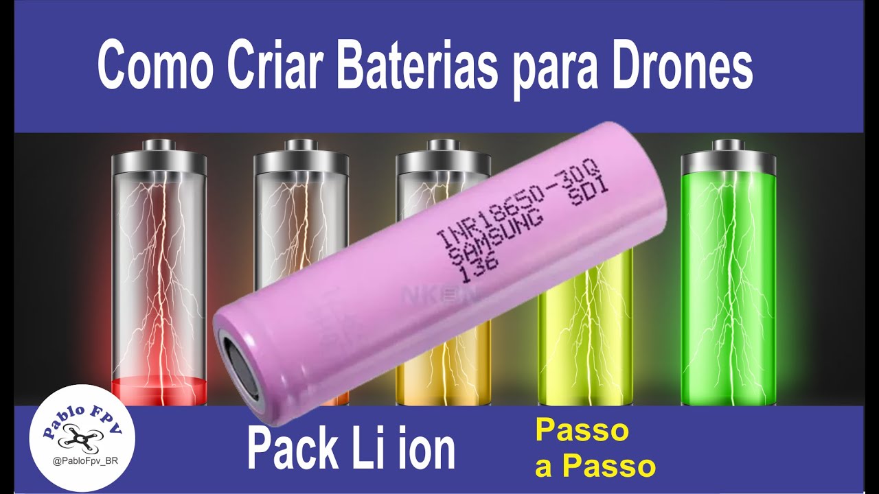 Como criar baterias para drone com pack de Lion