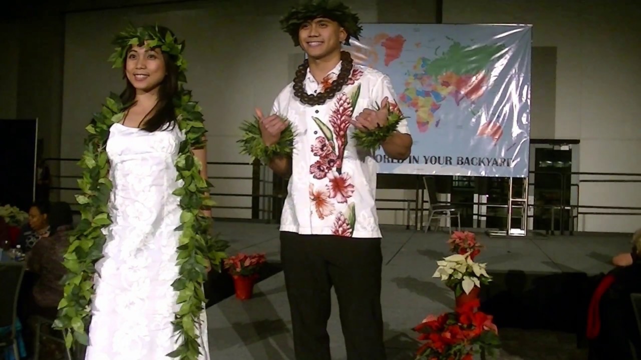 Traditional Costumes from Hawaii at Cleveland Multicultural Party