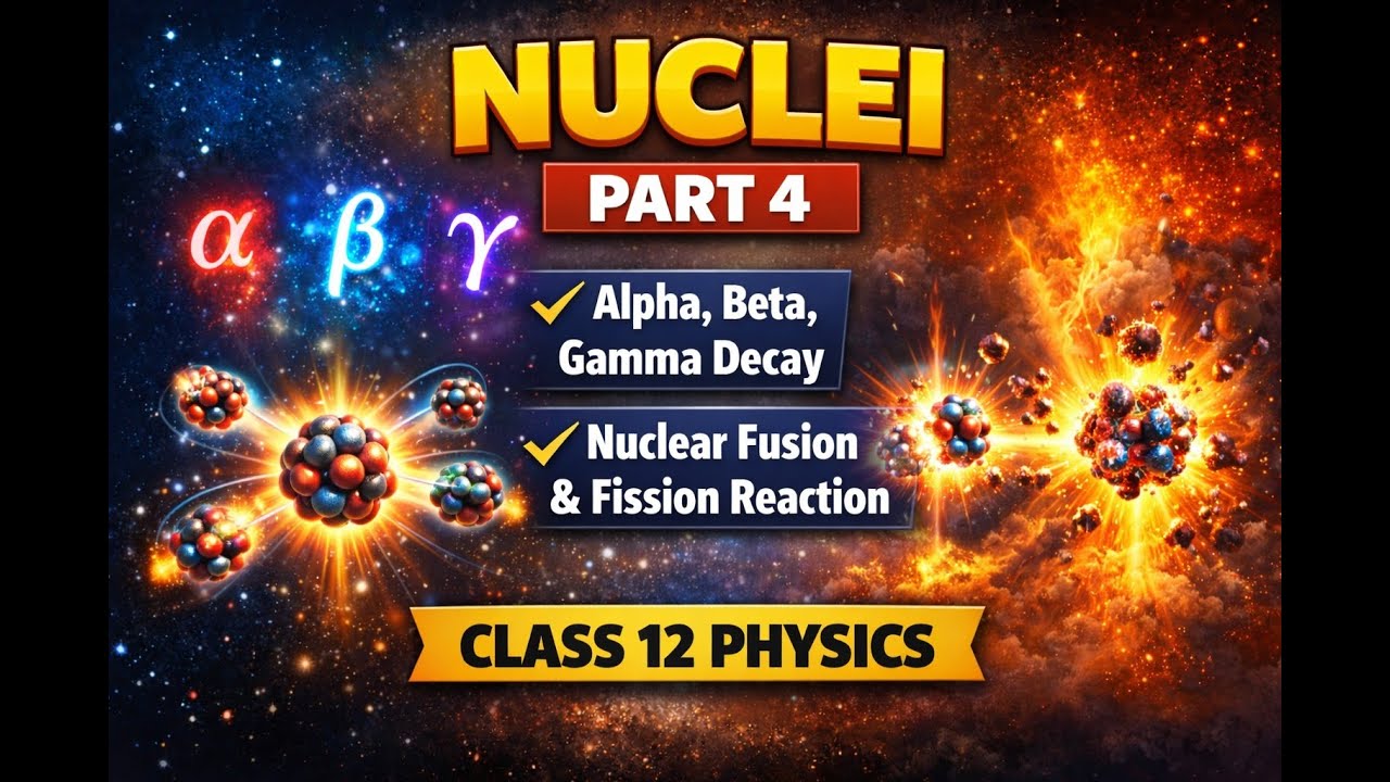 Nuclei Part 4 | Radioactivity Decay | Nuclear Fission | Nuclear Fussion
