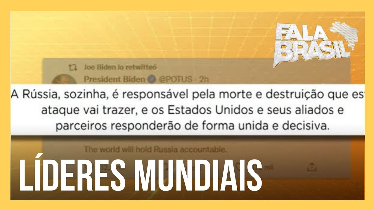 Líderes mundiais repudiam invasão russa e União Europeia promete medidas drásticas