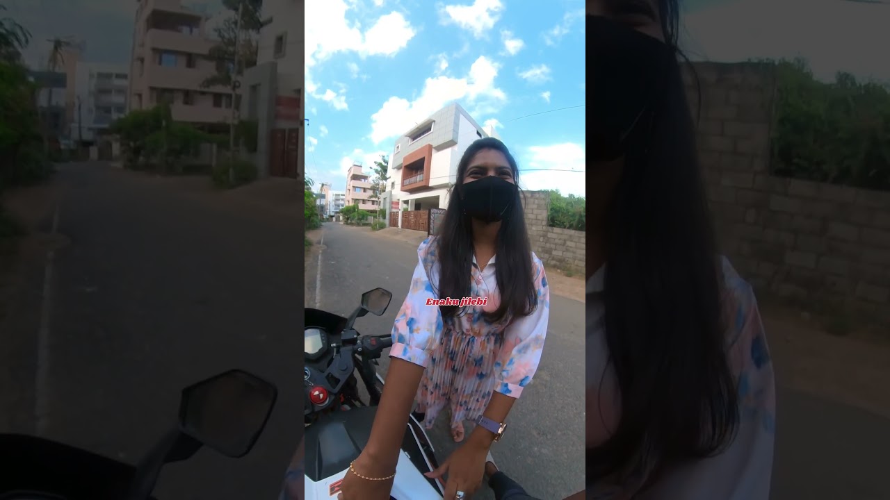 Jilebi than pudikum || bikers couple #youtubeshorts #tamil #vlog