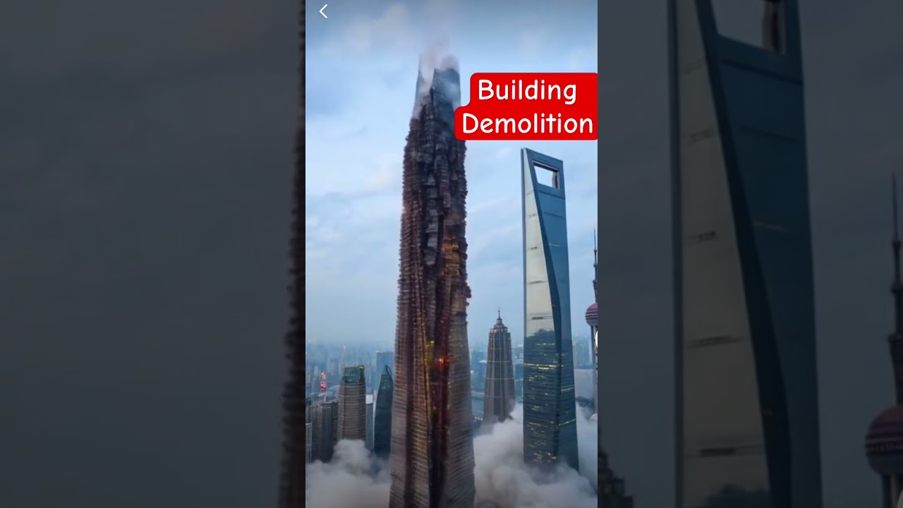Building demolition process in China #china #india #technology #foryou