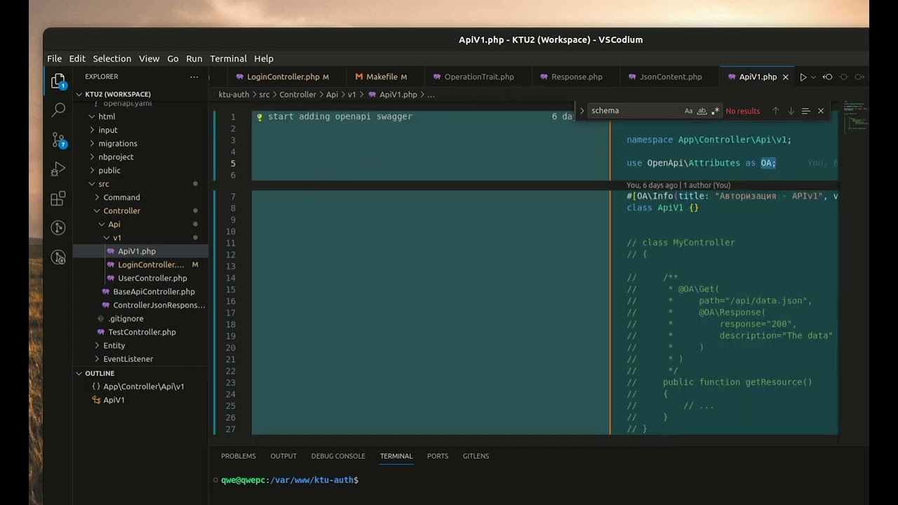 openapi swagger Генерация документации в PHP проекте (docker) на примере Symfony