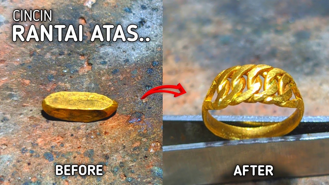 Cara Membuat Cincin Emas Murni 24 K | Cincin Rantai Atas - zona emas