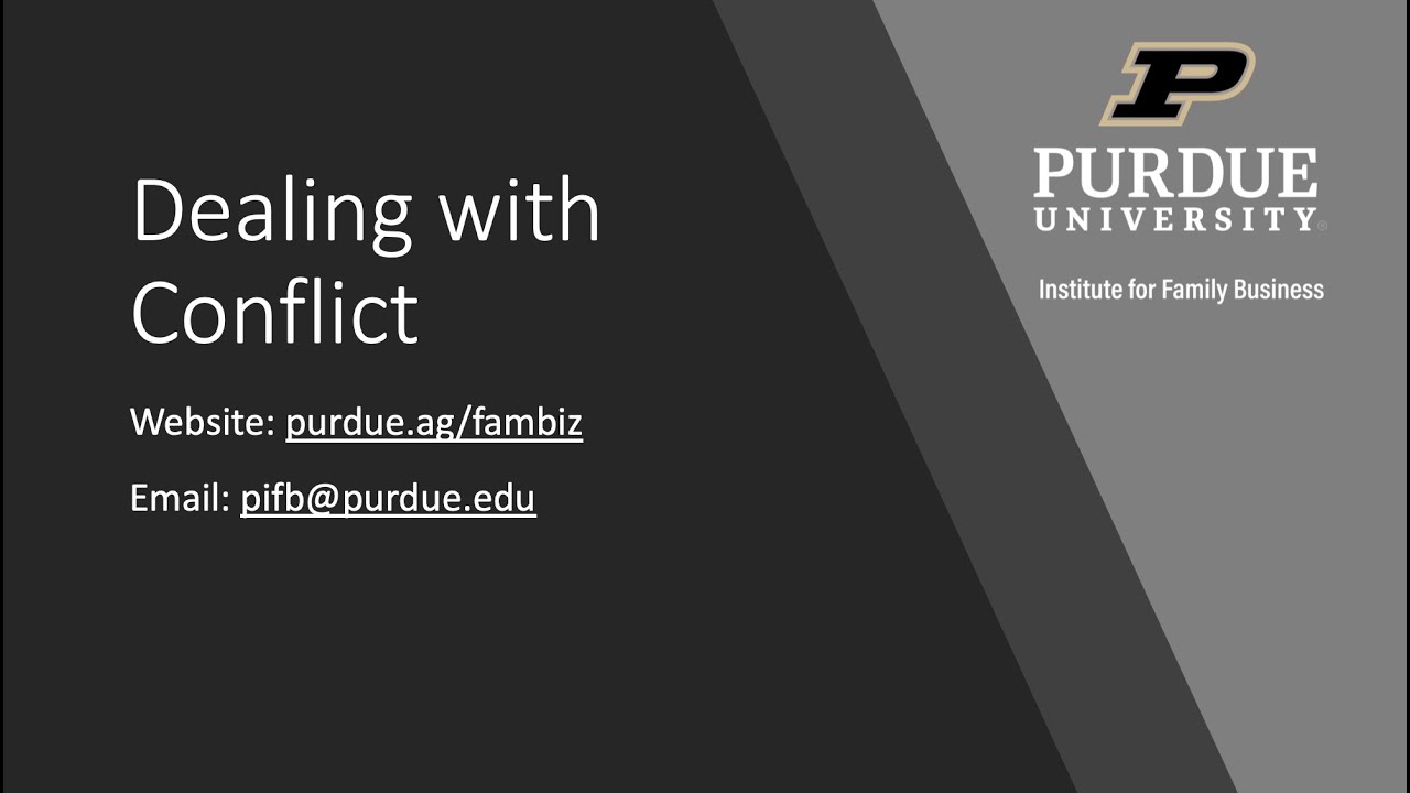 Dealing with Conflict