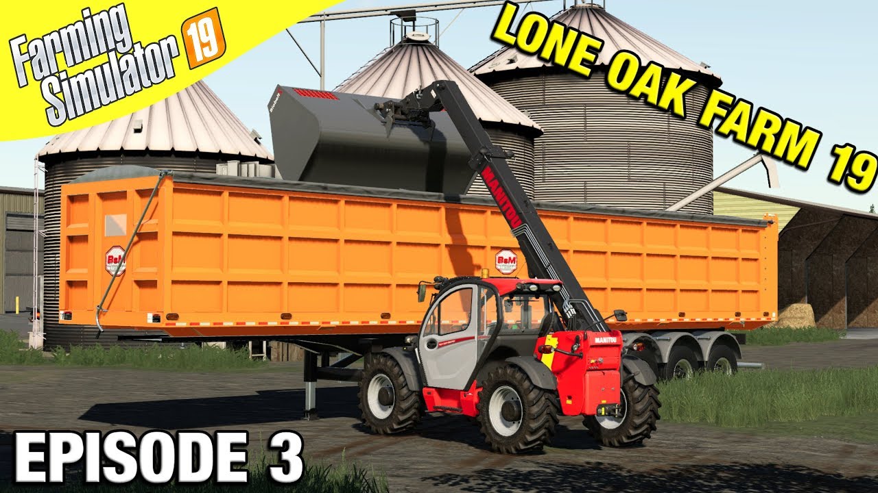 LOADING TRAILERS WITH SILAGE Farming Simulator 19 - Lone Oak Farm with Daggerwin Ep 3