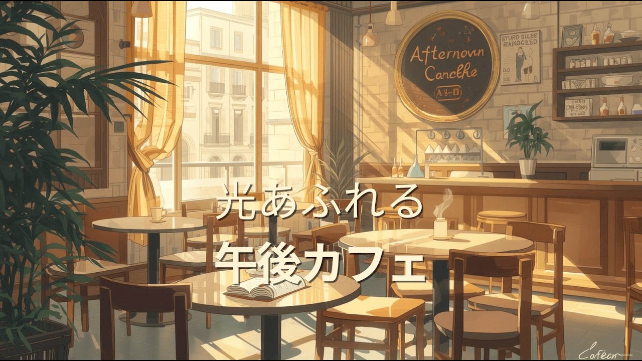 午後カフェで心地よくはかどる作業用BGM｜穏やかで明るい時間【Comfortable & Productive Afternoon Cafe BGM｜Calm and Bright Time】