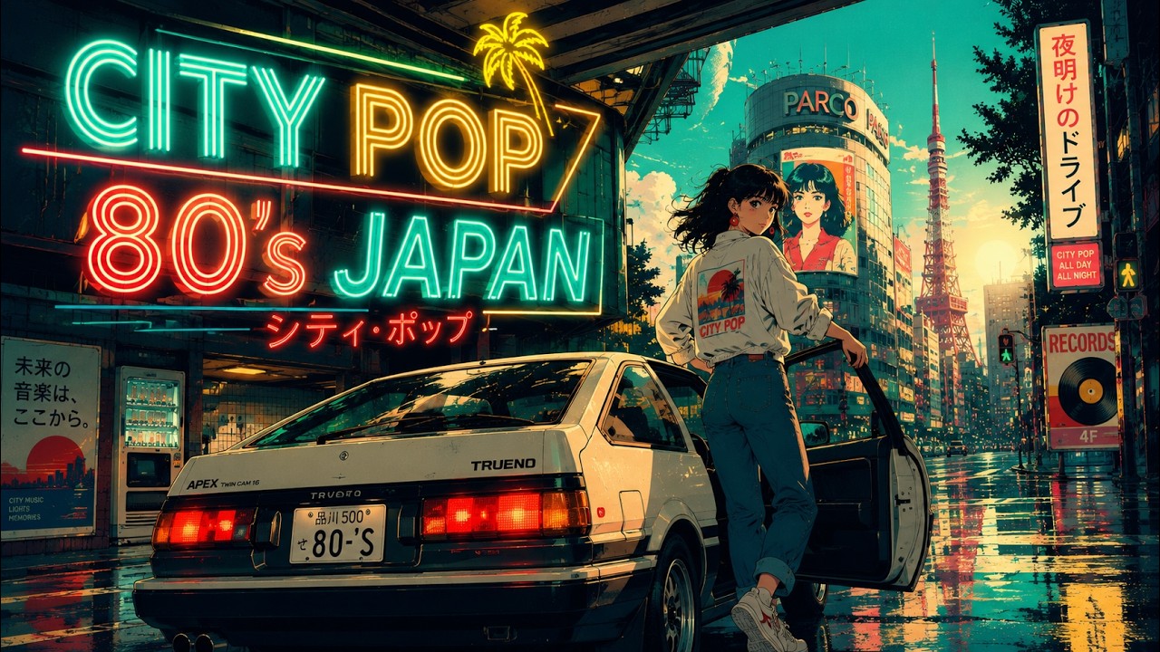 Summer City Pop 80's Japan 🚗 Tokyo Night Drive | Retro Japanese Vibes &bull; Chill Synthwave &bull; Sunset