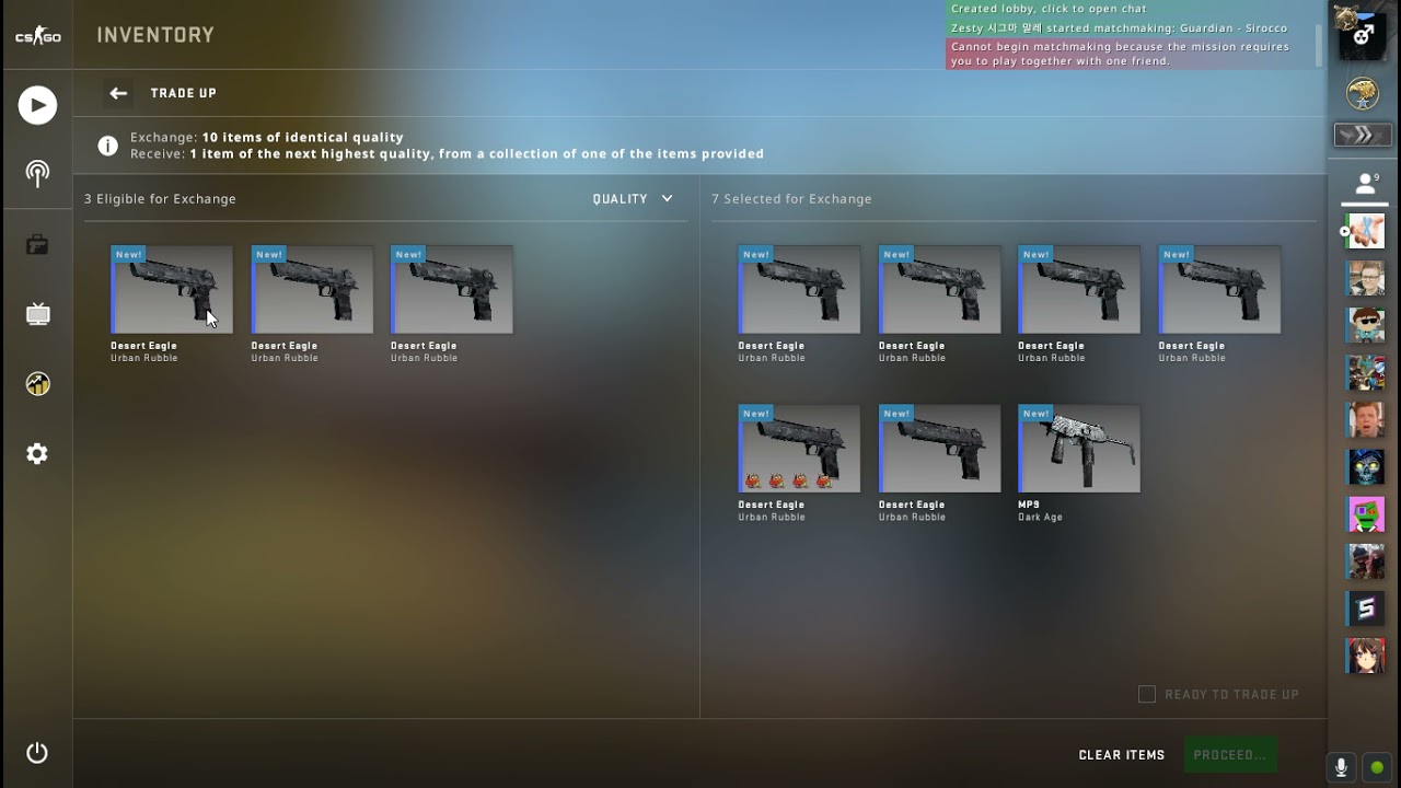 CSGO COBBLESTONE COLLECTION HUGE trade up