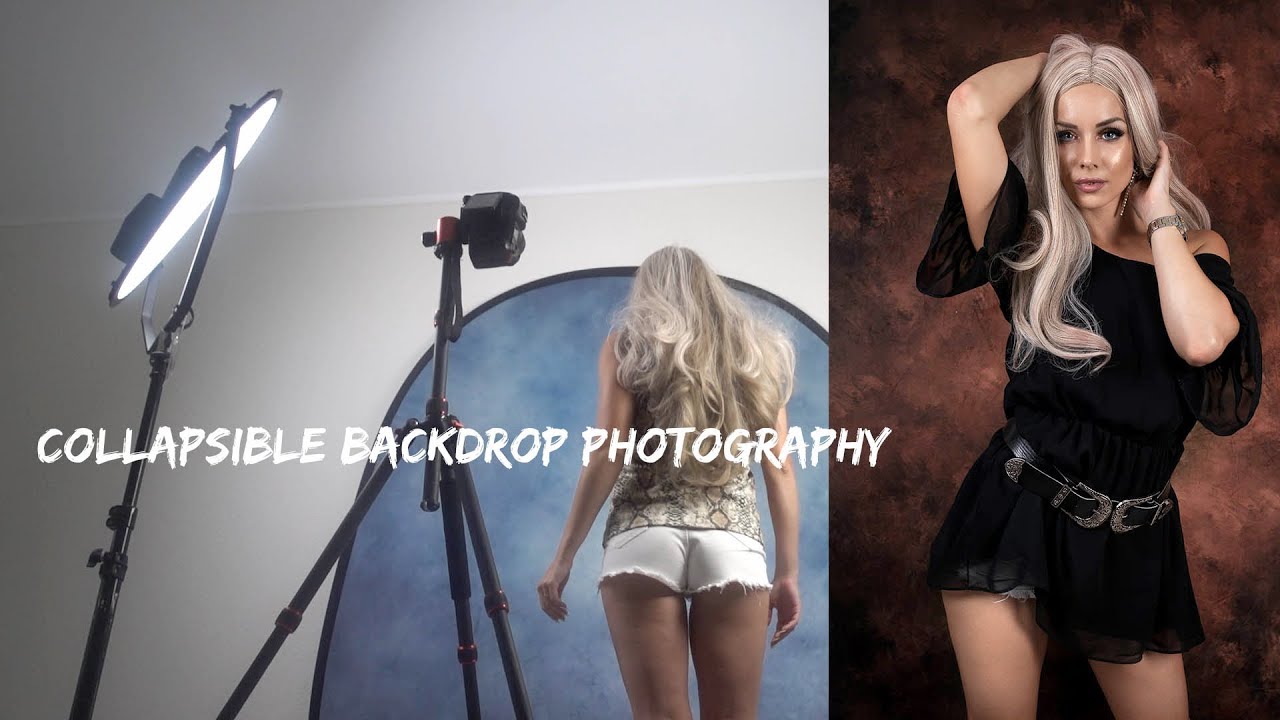 Portrait of A Woman Using the Collapsible Backdrop Photography   from Kate Backdrop