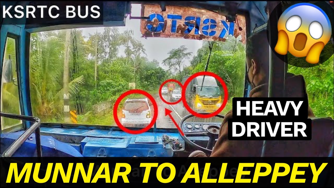 KSRTC Bus EXTREMELY AGGRESSIVE & HIGHSPEED DRIVING | Munnar To Alleppey |