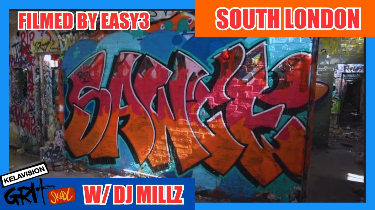 SOUTH LONDON GRAFF WALK APR 2024 //KELAVISION GRIT SCHOOL with DJ MILLZ FILMED BY EASY3