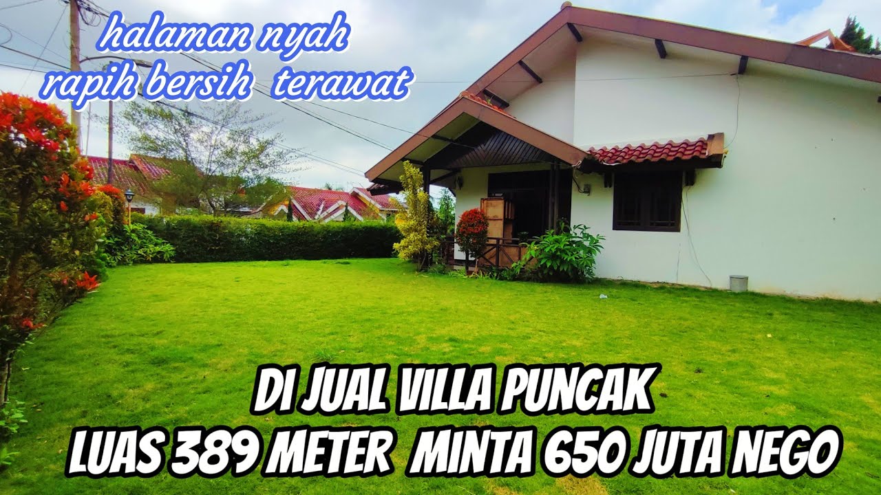 DIJUAL VILLA PUNCAK, POSISI NYAMAN ADA DI HOOK. TANAH NYA LUAS HARGA MURAH