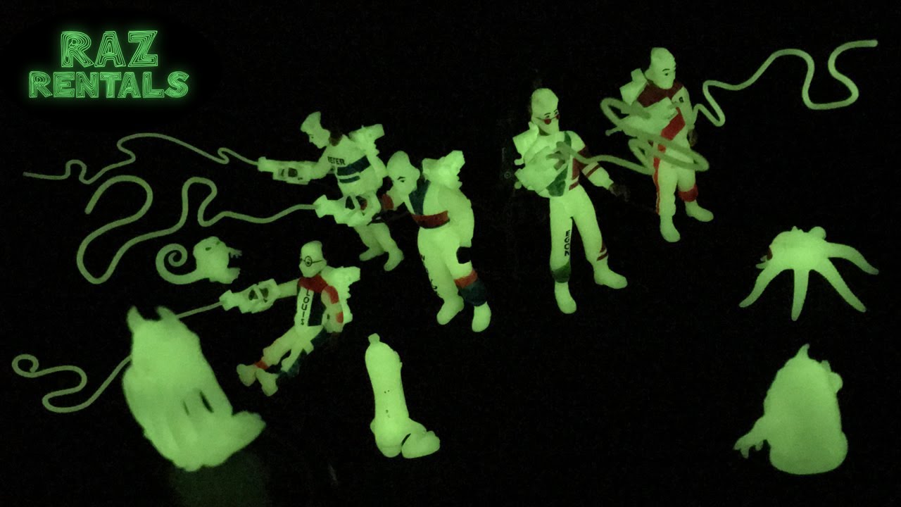 Real Ghostbusters Ecto-Glow Heroes Review and Discussion 1991 Kenner Egon Peter Ray Winston Louis