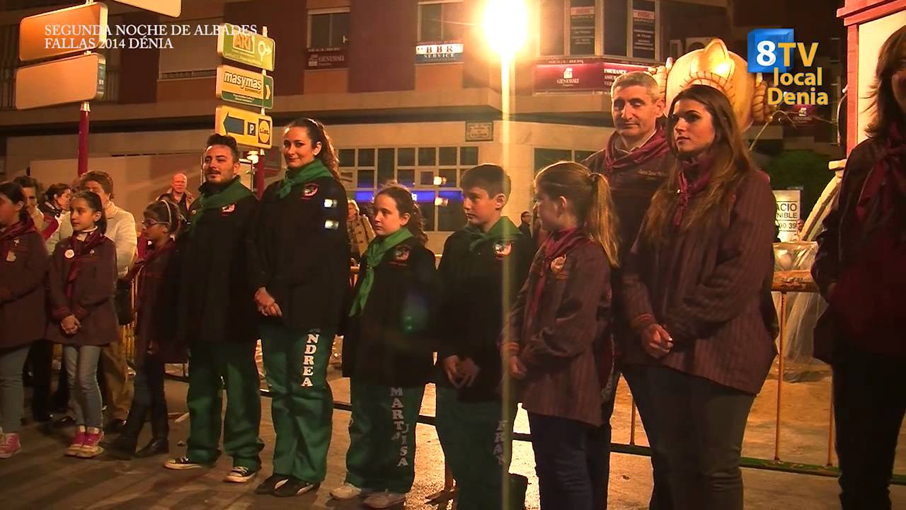 Dénia en fallas. Segunda noche de Albades 2014