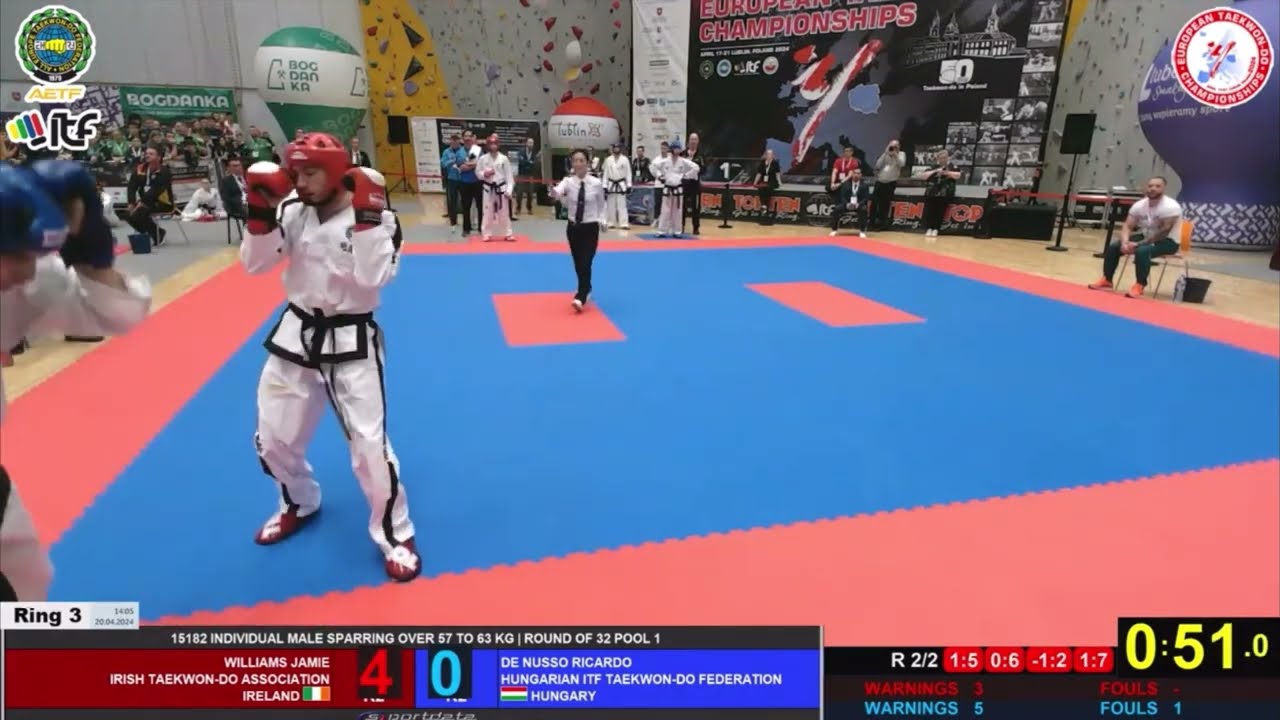 JAIME WILLIAMS (IRL) VS RICARDO DE NUSSO (HUN) -63KG | EUROPEAN CHAMPIONSHIPS 2024 LUBLIN, POLAND