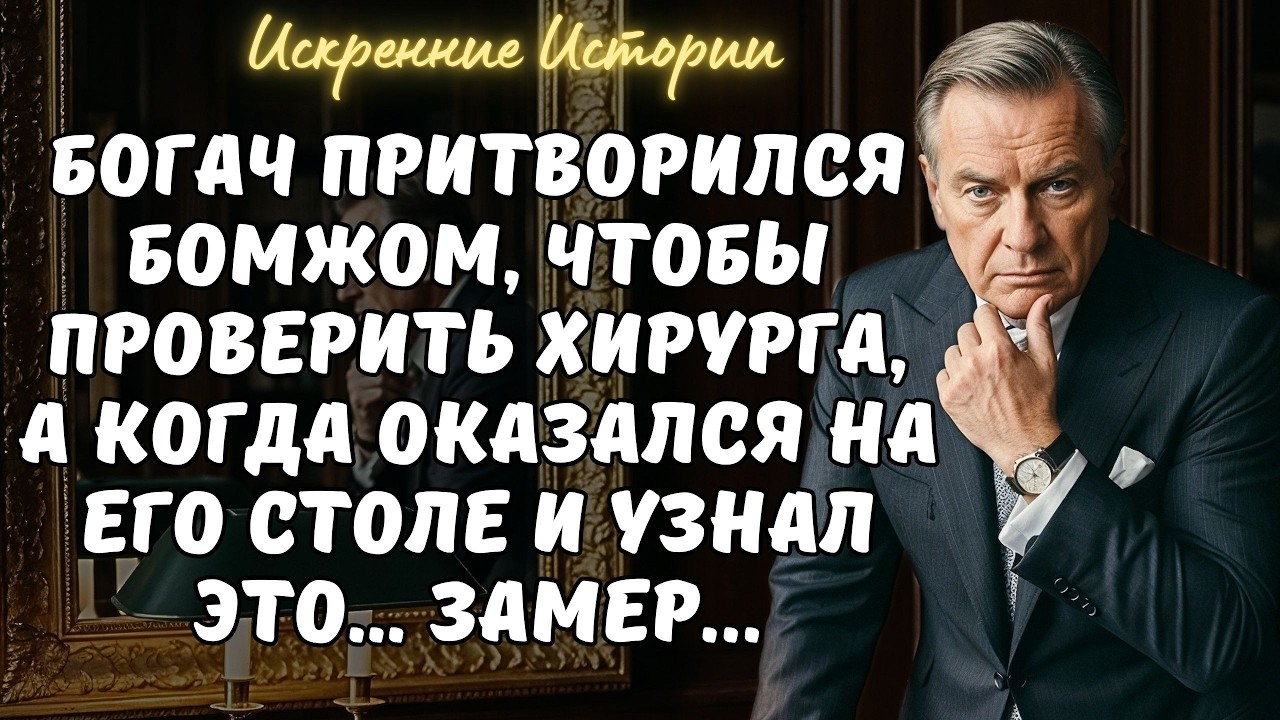 Богач притворился бомжом, чтобы проверить ХИРУРГА, но сам оказался на его столе. А когда узнал …