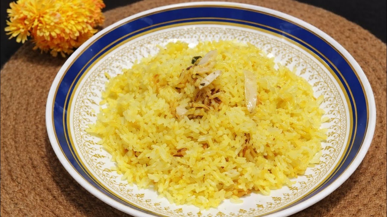बसंत पंचमी पर बनाए खिले-खिले पीले मीठे चावल Perfect नाप केसाथ-Meethe Chawal Recipe-Sweet Zarda Pulao