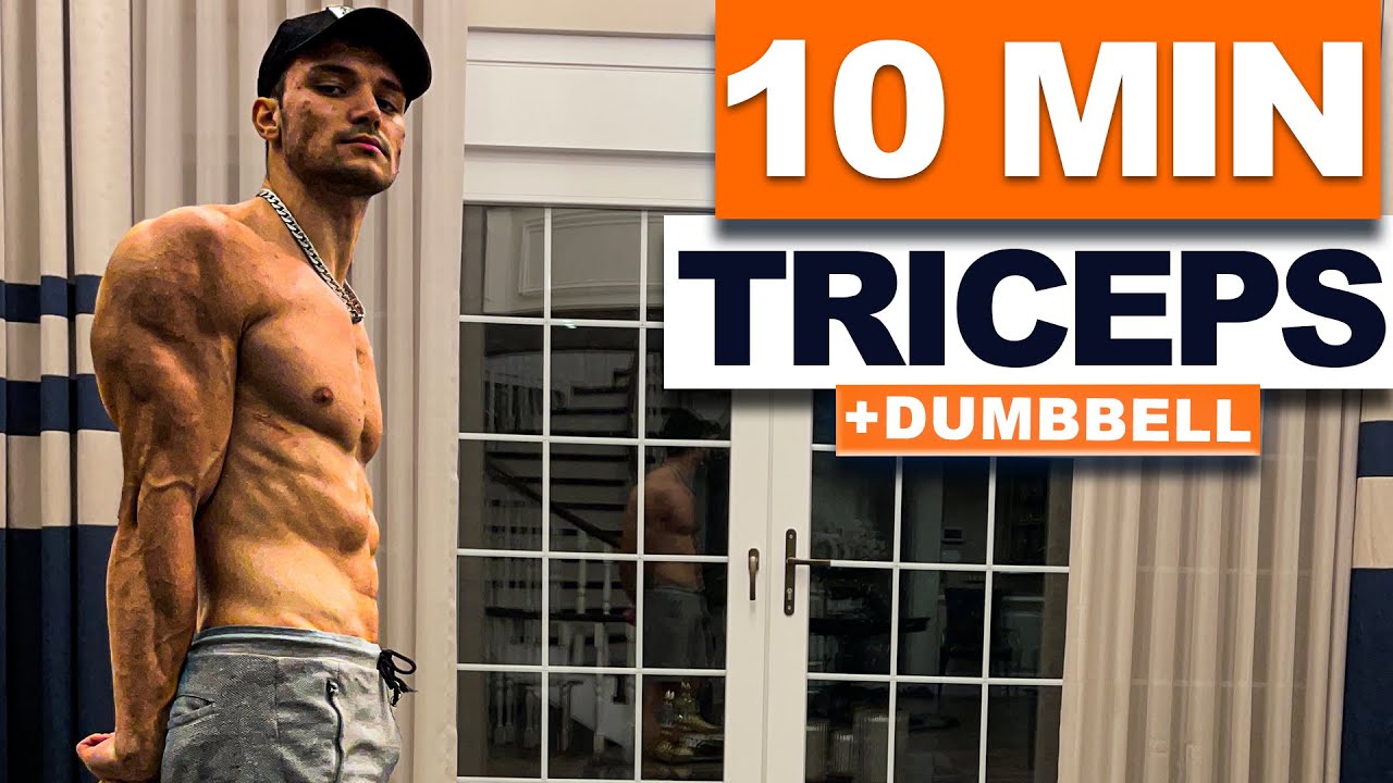10 Min Triceps Workout With Dumbbells // Get Big Arms!! | velikaans