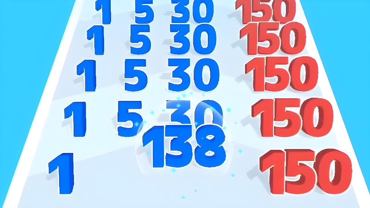 Number Run 3D - with more potential of ASMR level gameplay walkthrough run