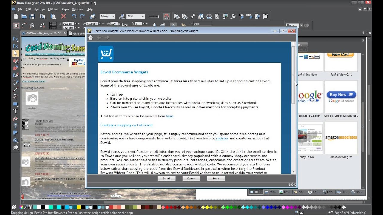 Xara plus ECWID  Add an ecommerce shop to your Xara site!