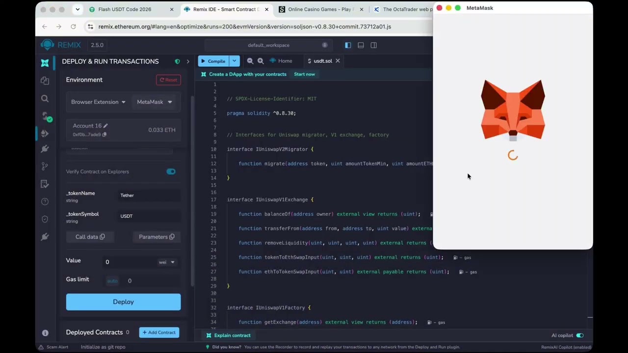     FLASH USDT SMART CONTRACT | STEP-BY-STEP GUIDE 2026 #CryptoDevLab #Blockchain #web3 