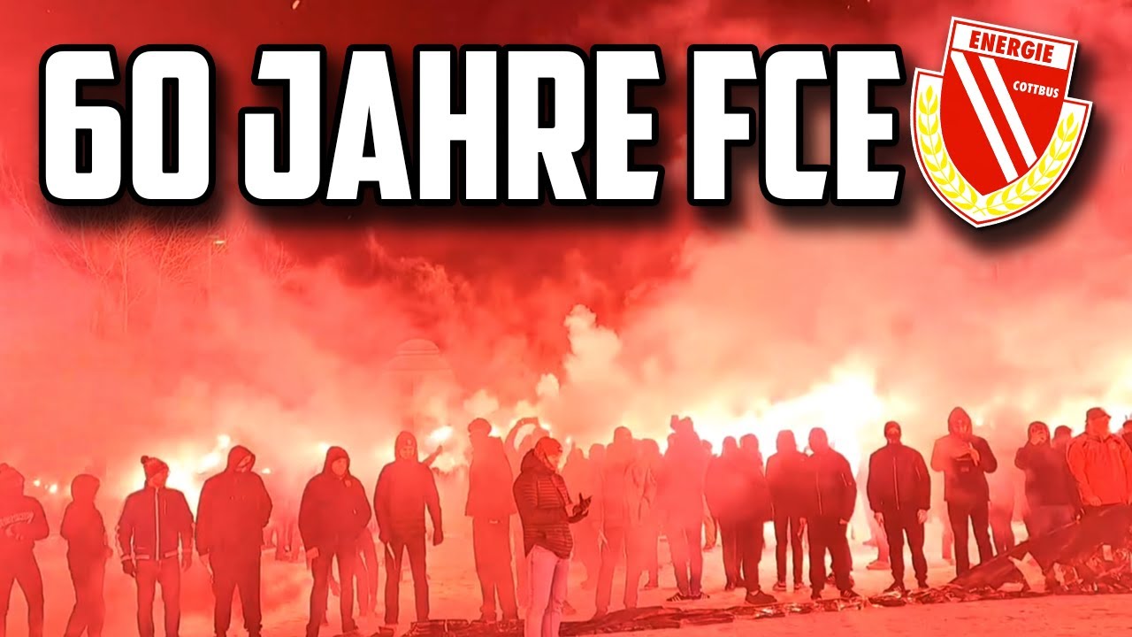 60 лет Energie Cottbus — грандиозное пиротехническое шоу и фейерверк на Старом рынке!