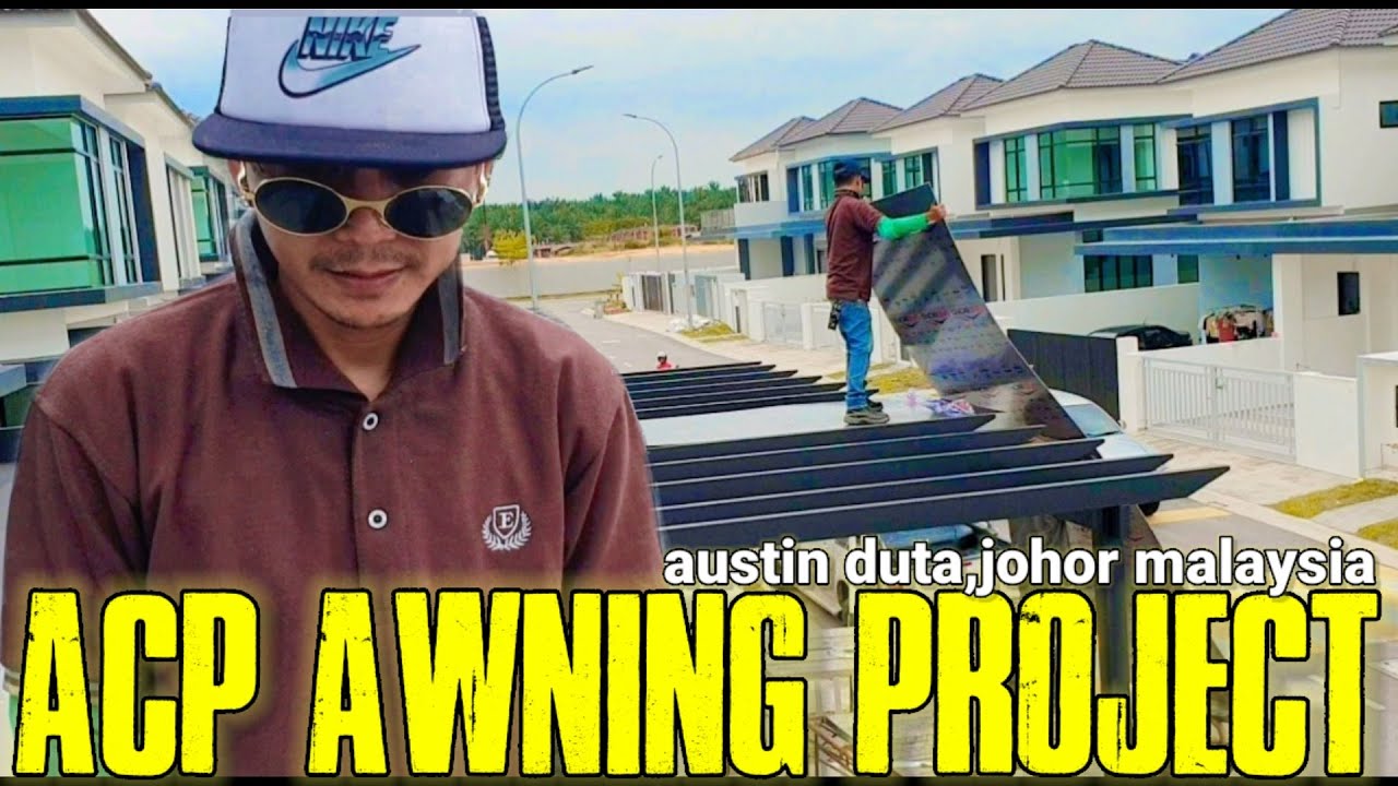 Full video Pemasangan awning ALUMUNIUM COMPOSITE PANEL (ACP), design pergola, di austin duta,johor.