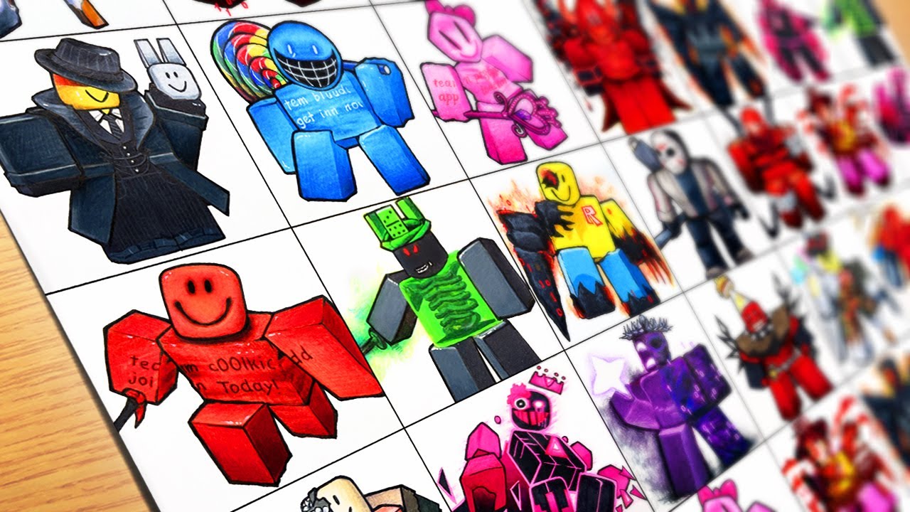Drawing Forsaken : ALL Killers - c00lkidd, 1x1x1x1, John Doe, Jason, Noli [ROBLOX]