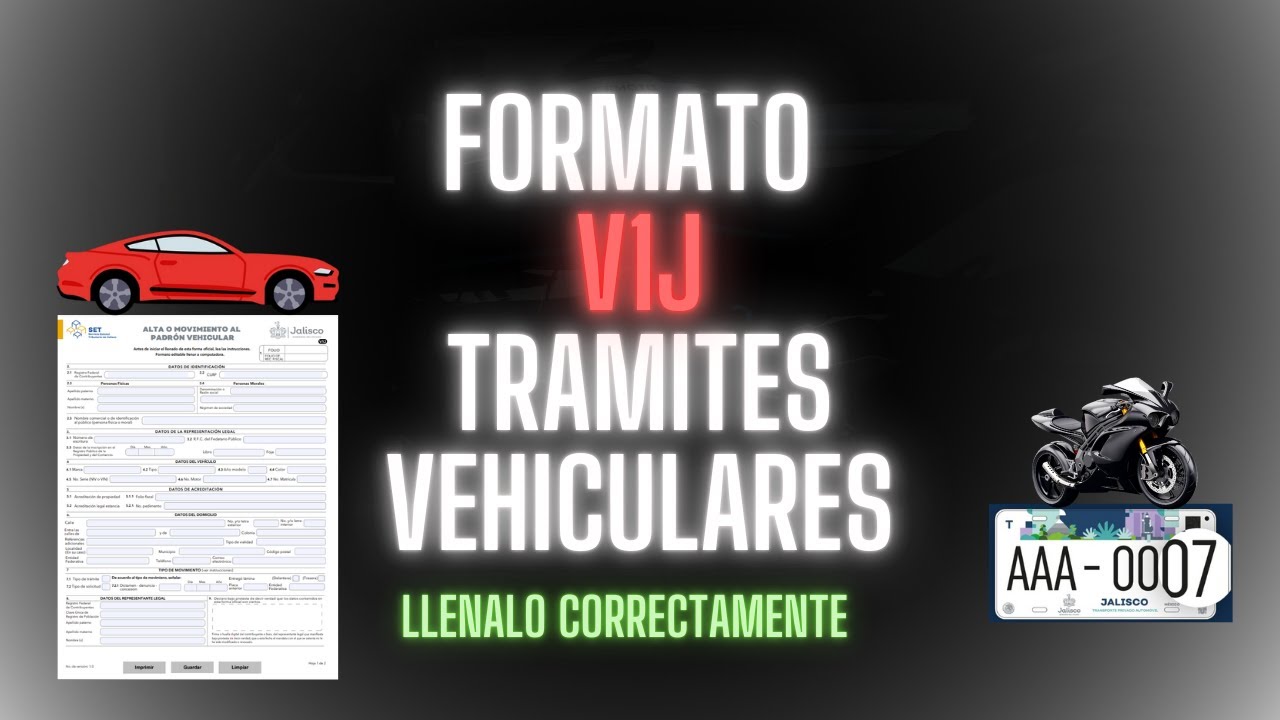 Como llenar CORRECTAMENTE el formato V1J | 2025 | TRAMITES VEHICULARES JALISCO