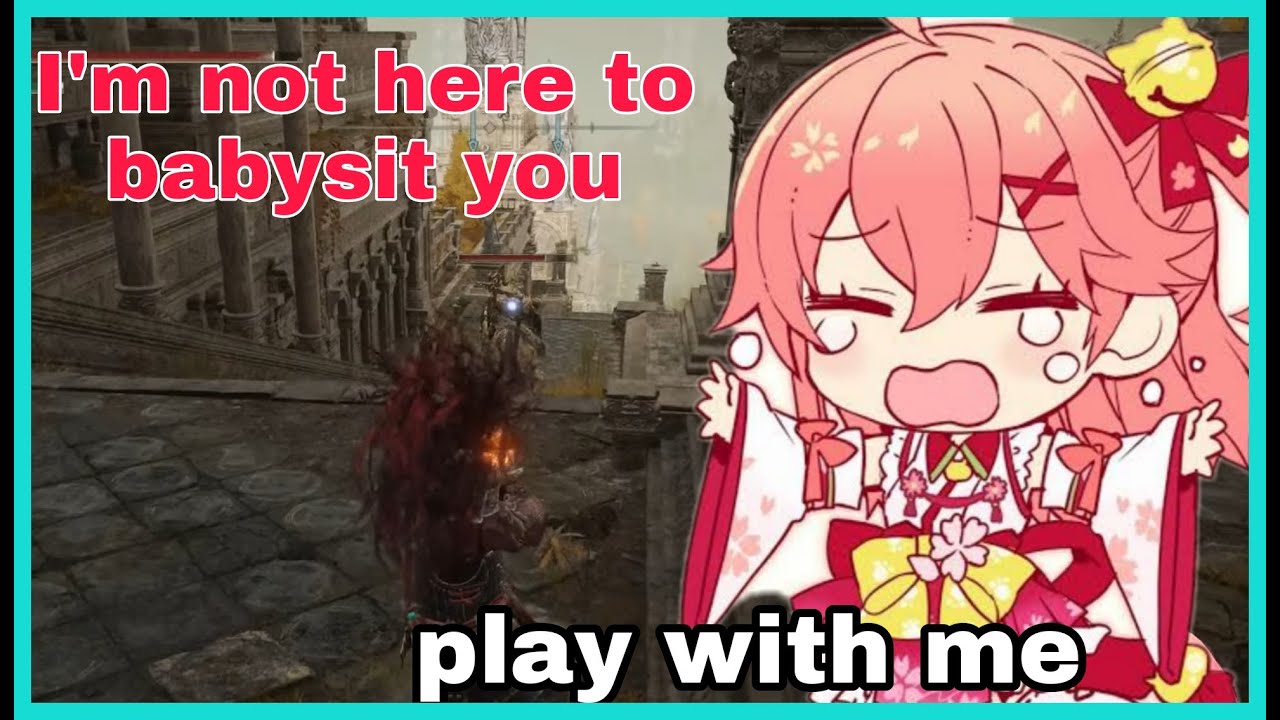 Sakura Miko Crying Because Tree Guard Sensei Doesn't Want To Play Anymore | Elden Ring [Hololive]