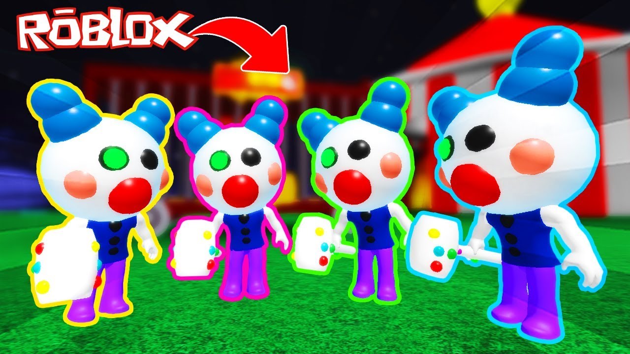¡¡NOS CONVERTIMOS EN LOS PAYASOS ASESINOS!! PIGGY .EXE ROBLOX 💙💚💛 BEBE MILO VITA ADRI 😍 AMIWITOS