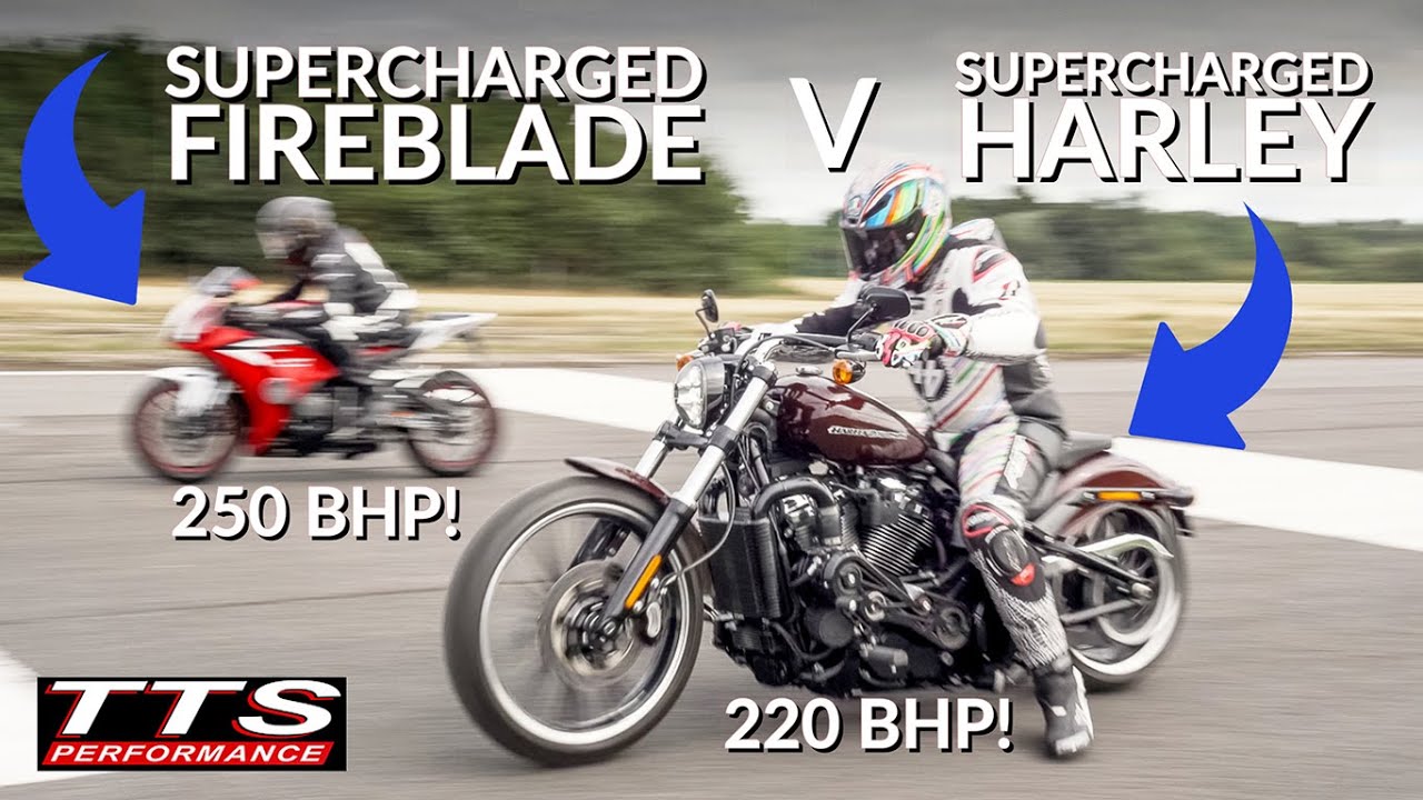 SPORTS BIKE V HARLEY-DAVIDSON - DRAG RACE!! **44Teeth**