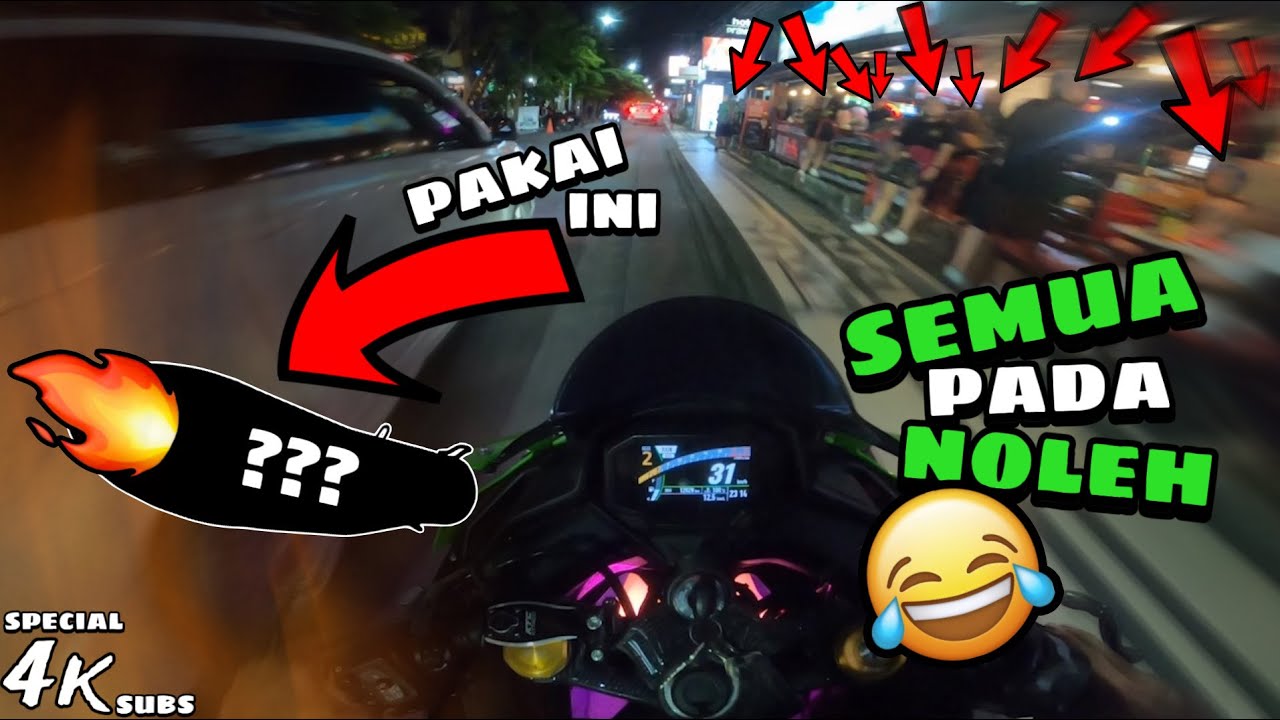 zx pake knalpot ini🔥😈jalanan serasa mandalika‼️semua orang pada nengok‼️😂