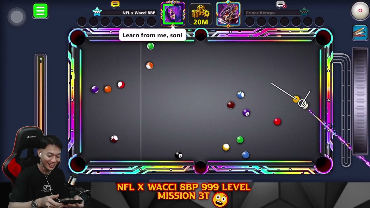 8Ball Pool CHRONICLES Cue LEVEL MAX NFL Ronggolawe 8BP  TRICKSHOT | KISSHOT LEVEL MAX😱😱