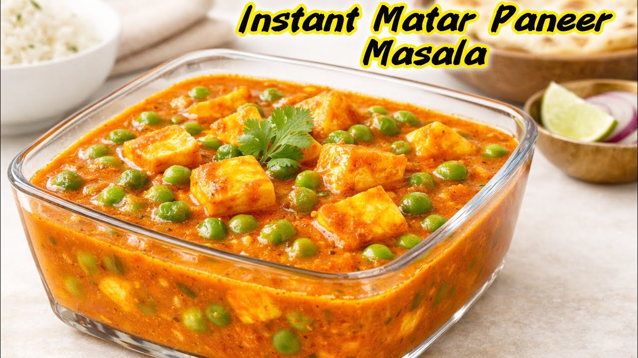 Perfect Matar Paneer In 10 Mins l No Cream No Butter l Restarant Style l Recipe l Cooking 