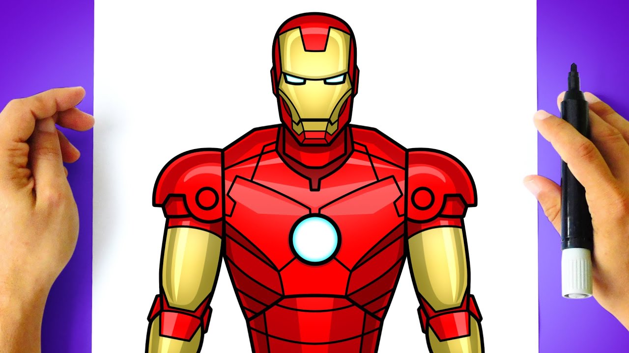 Como DESENHAR o HOMEM DE FERRO - Como DIBUJAR a IRON MAN - How to DRAW IRON MAN - Mark 3