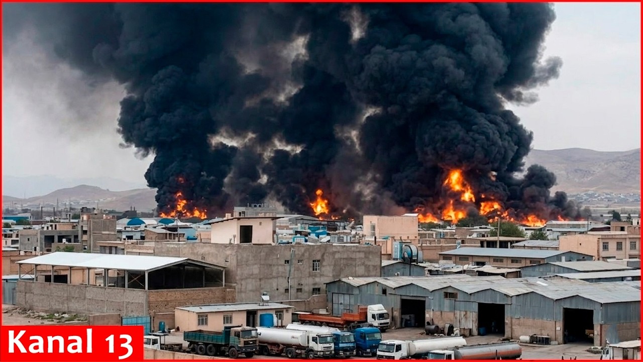 US, Israeli air forces strike Kerman airport in Iran, blast occurs in fuel storage tanks