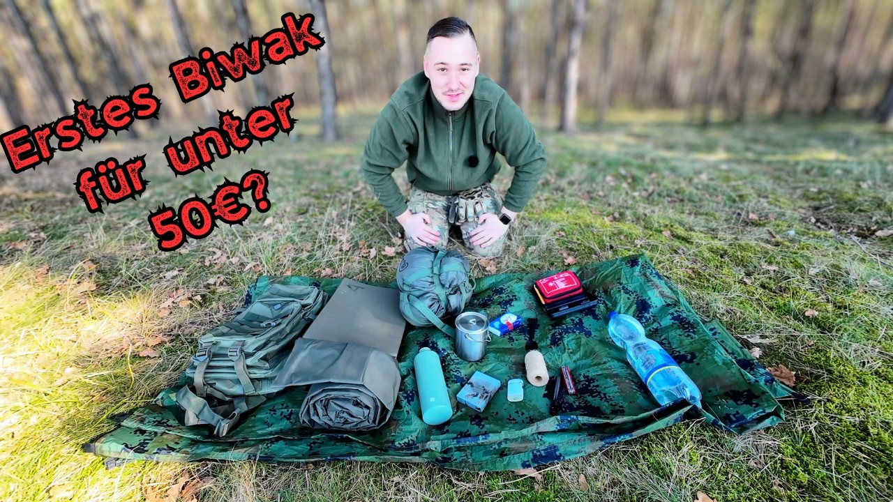 Biwak Ausrüstung unter 50€ - perfekt für Anfänger!
