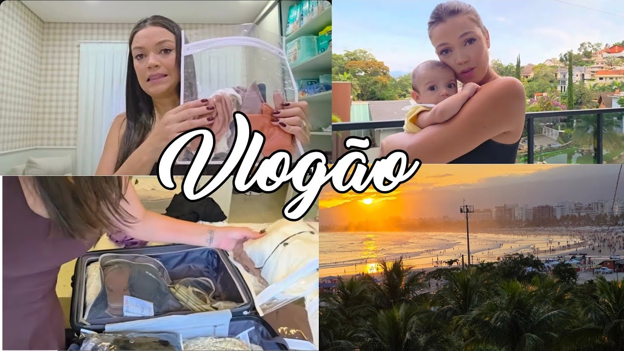 Vlogão - Arrumando mala de Viagem, Tour pelo apartamento na praia, dias de descanso e mais