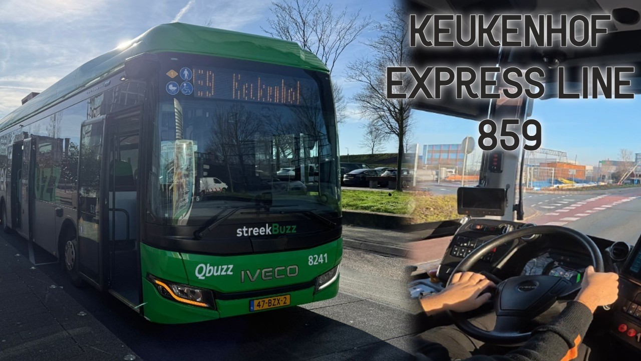BUS DRIVER POV -  KEUKENHOF EXPRESS LINE 859- 2026  Hoofddorp-Keukenhof  #keukenhof #busdriving
