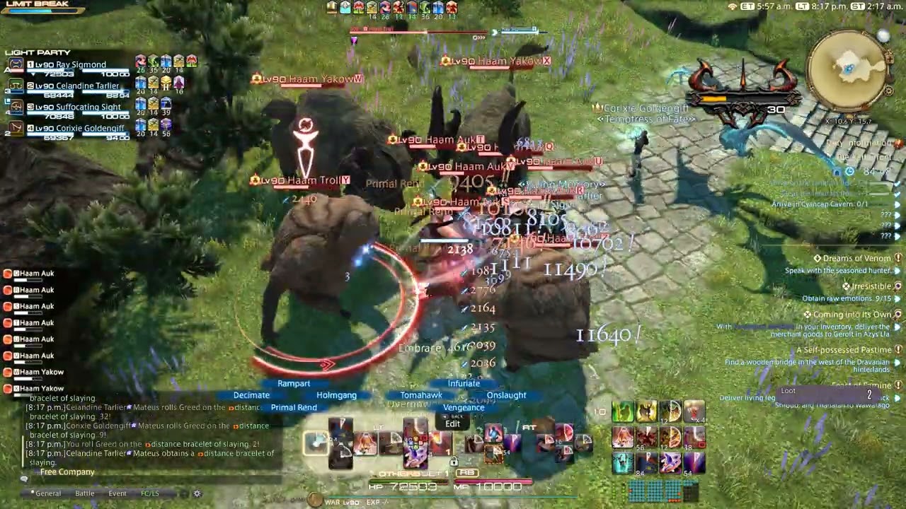 Final Fantasy XIV  Dungeon Aetherfront Warrior POV 2023-05-28   8:12 PM