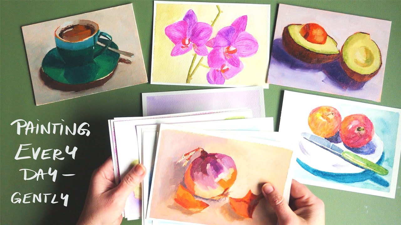 How I Painted Every Day Without Feeling Overwhelmed | A Gentle 31 Day Art Challenge