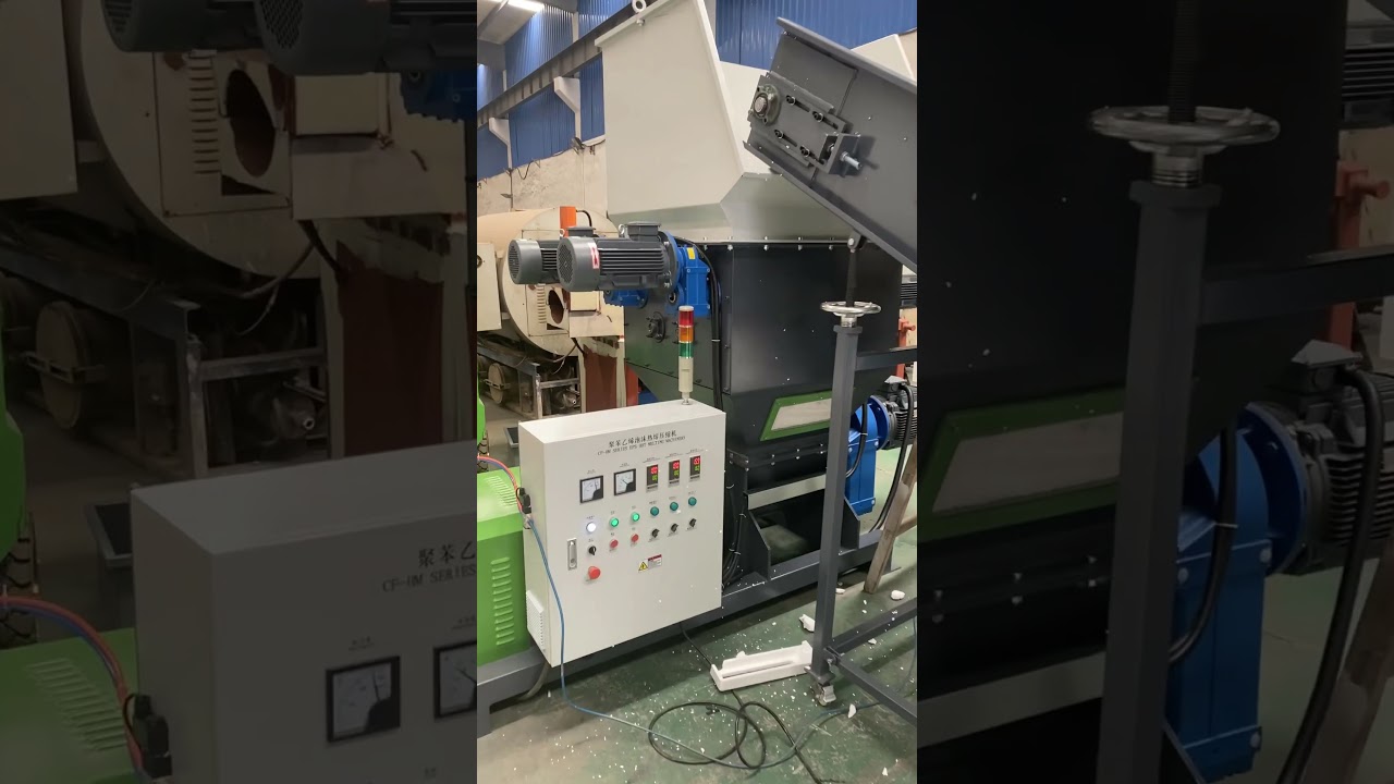 EPS melting machine with belt conveyor 