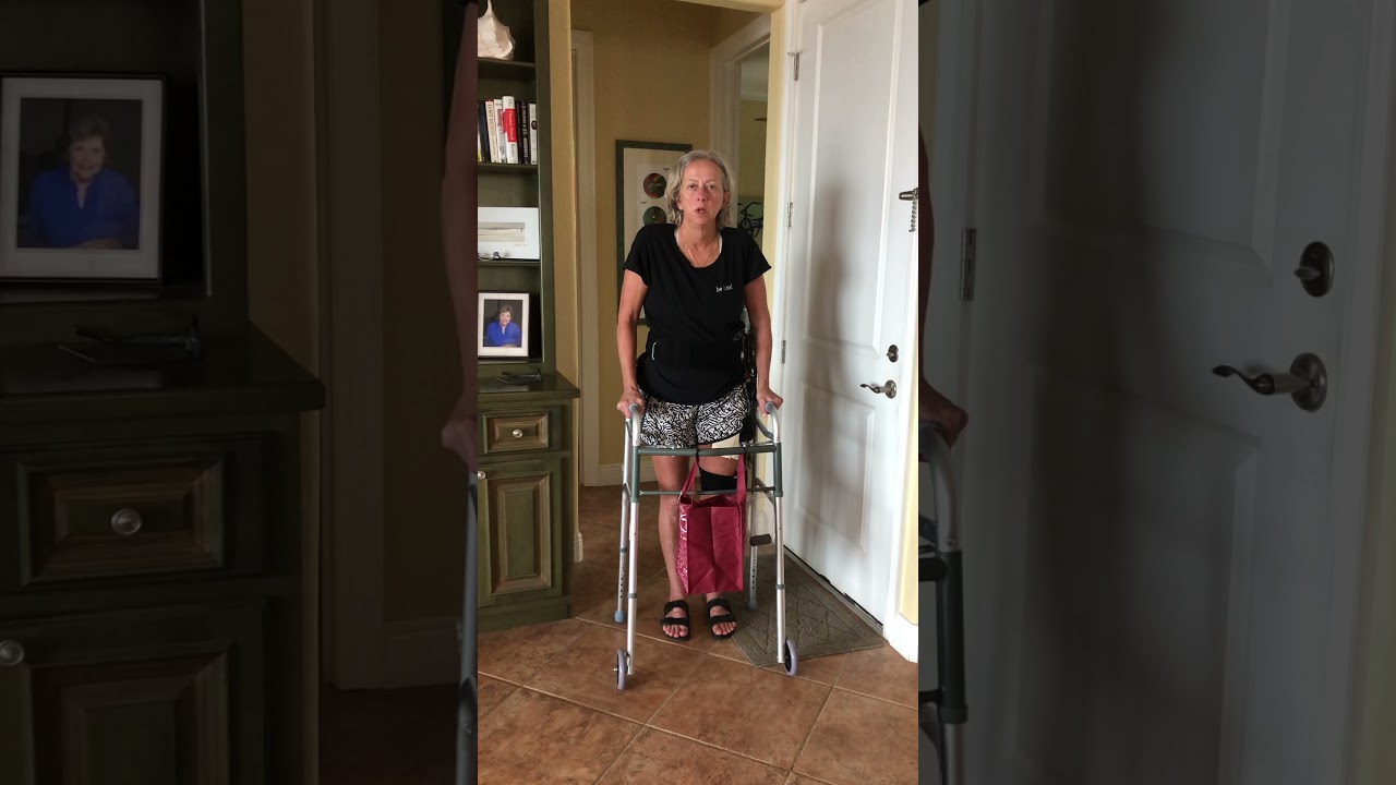 Left Hip Labral repair and Gluteal Medius Tendon Part 2 Post Op Day 2
