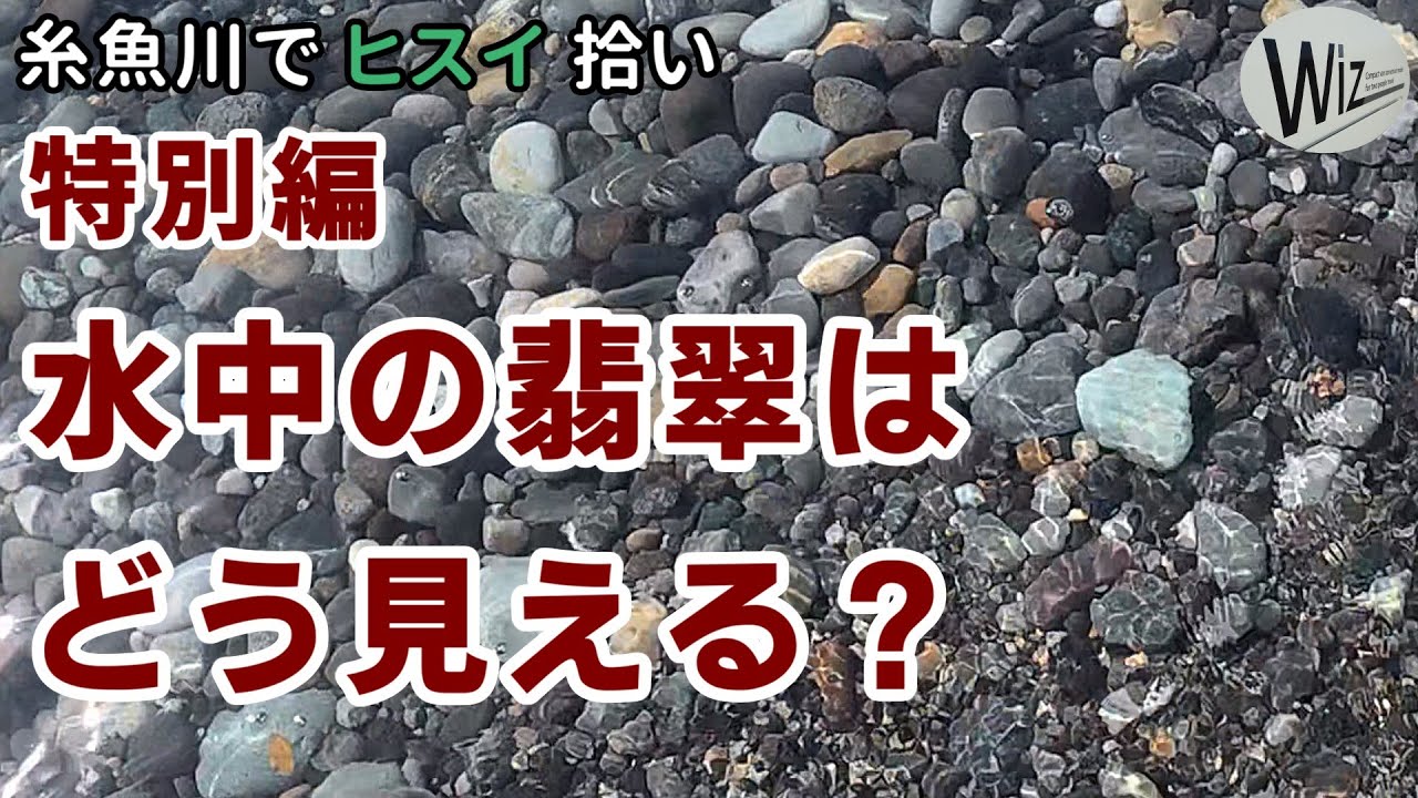 【翡翠拾い】水中の翡翠はどう見える？ ｜ 糸魚川で翡翠拾い・特別編　#翡翠　#ヒスイ